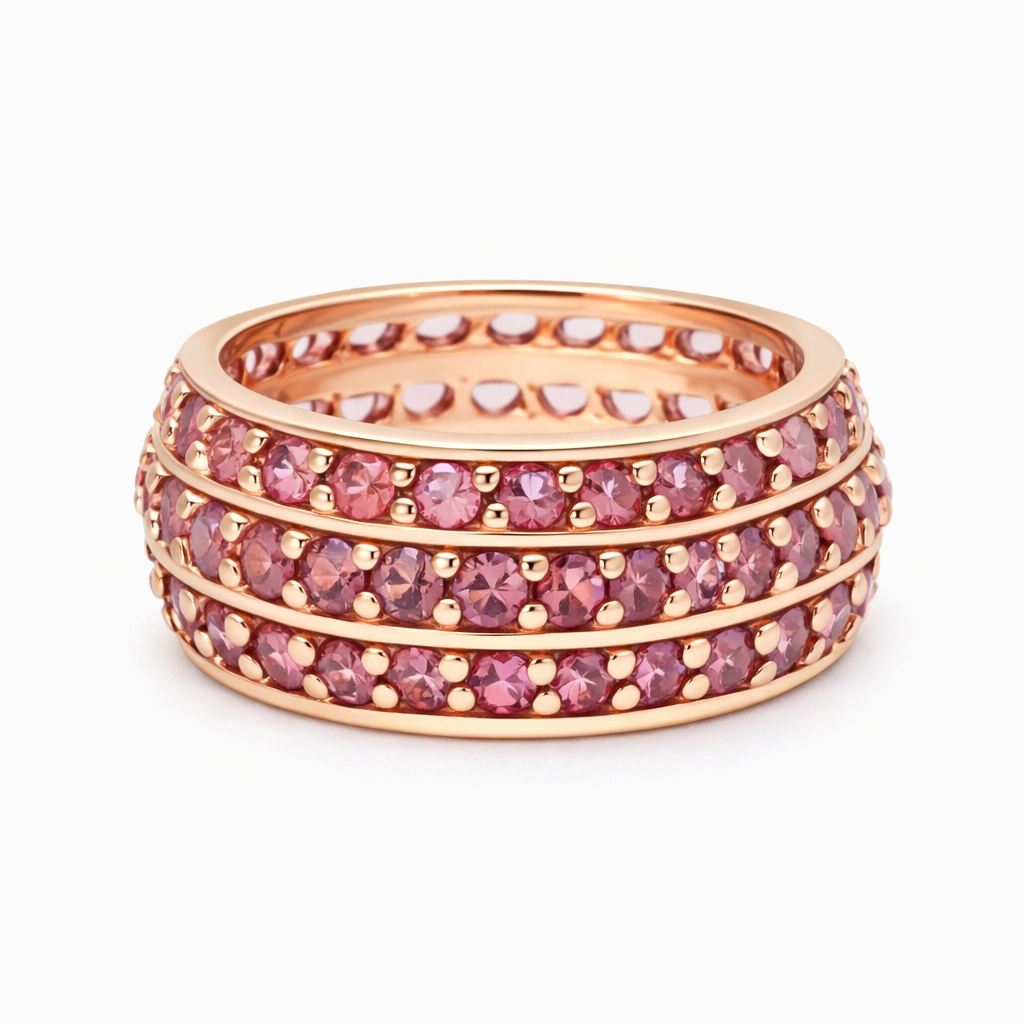 925 Color Change Garnet Silver Ring