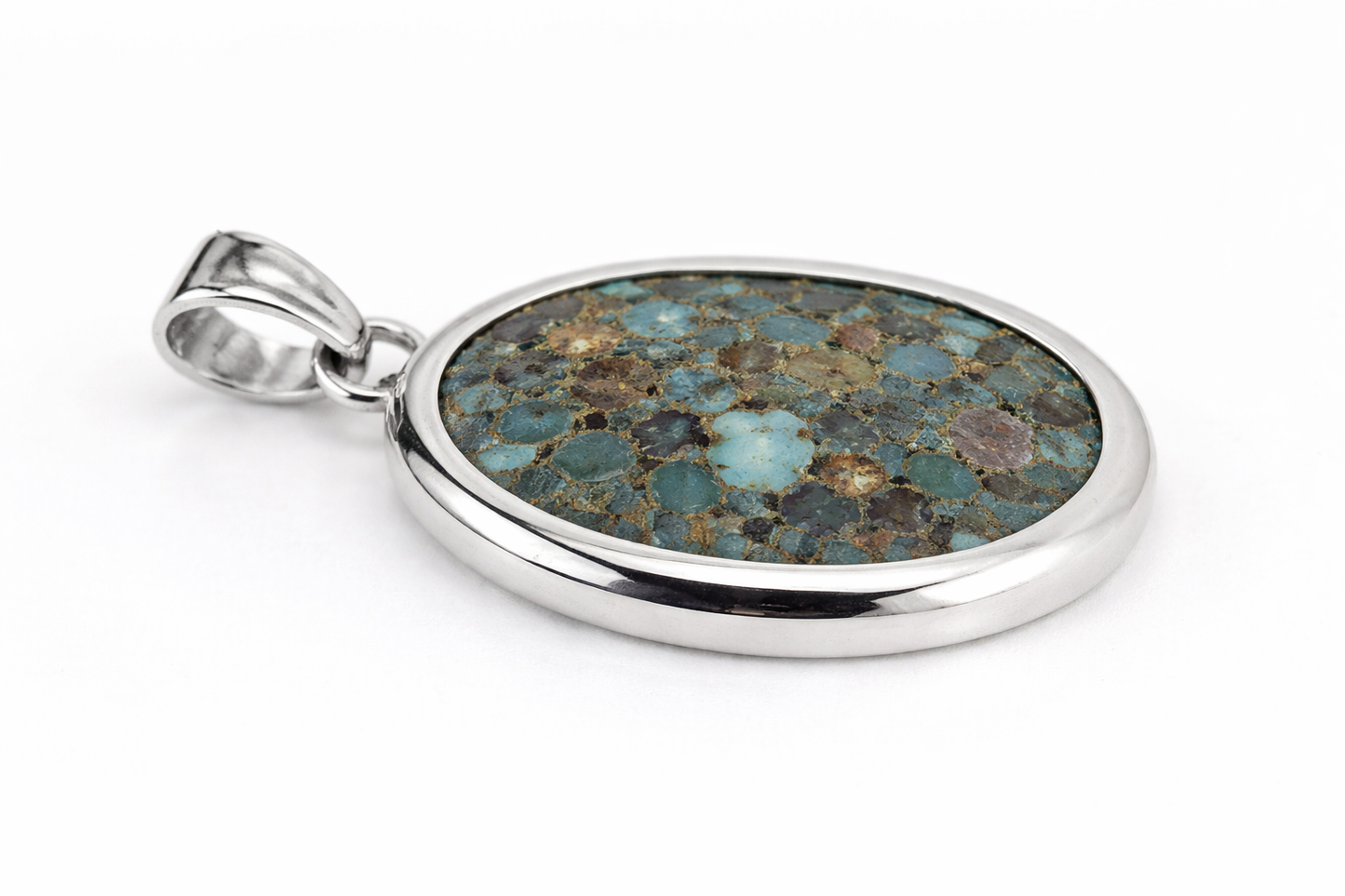 925 Turquoise Pendant - 33.06 cts