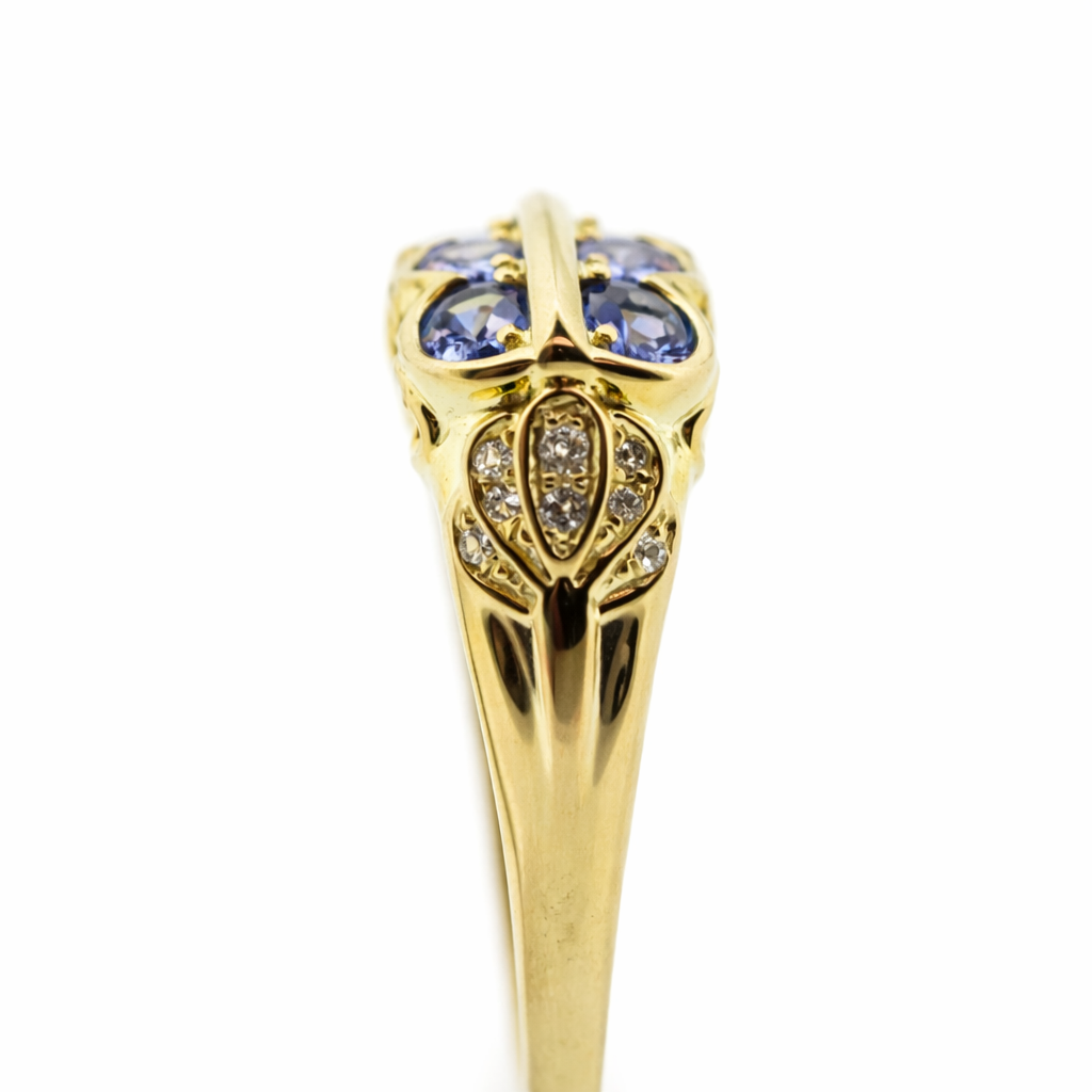 Tanzanite - White Topaz Ring