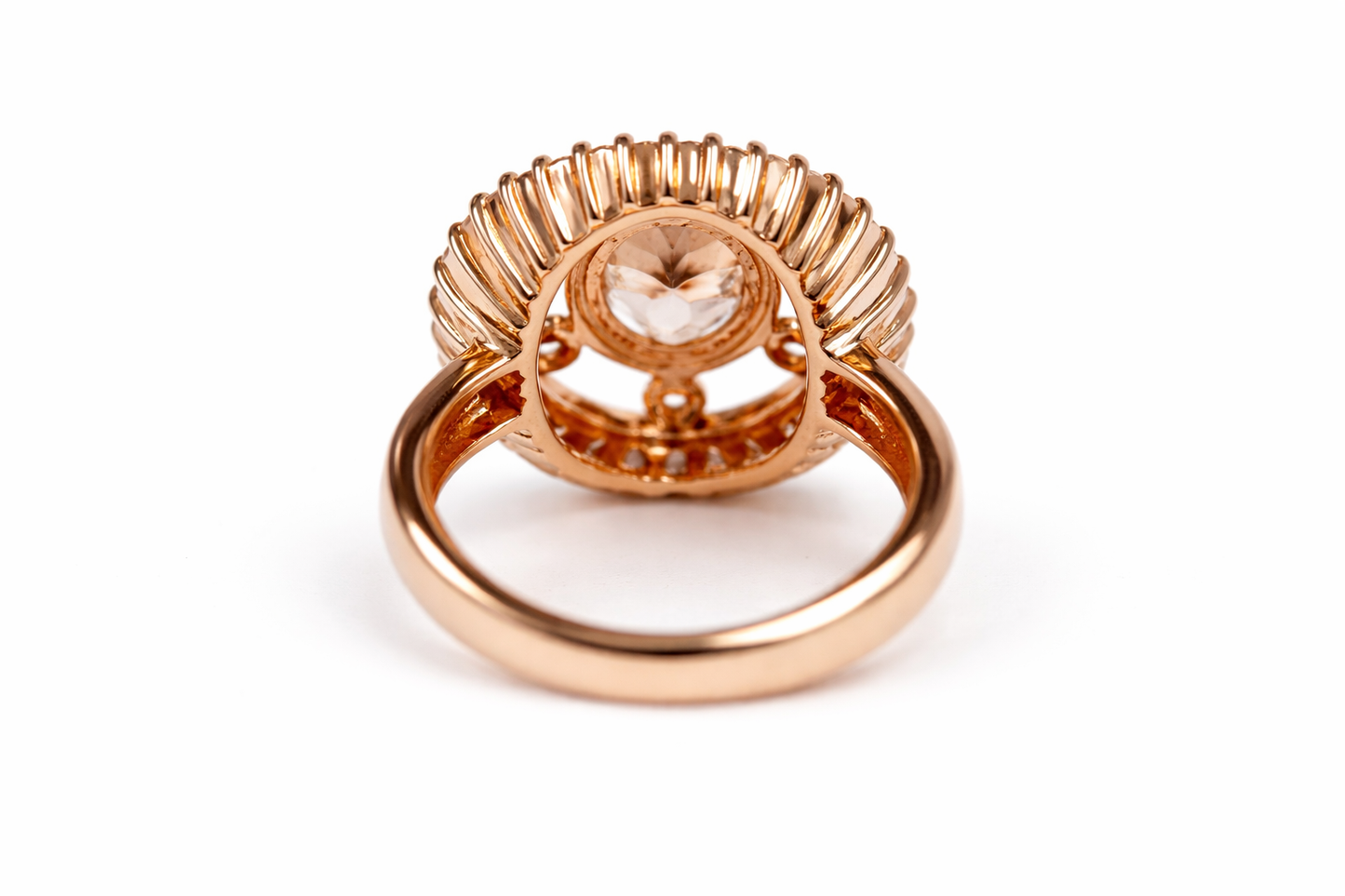 Morganite - Sapphire - Rose Gold Plated Ring
