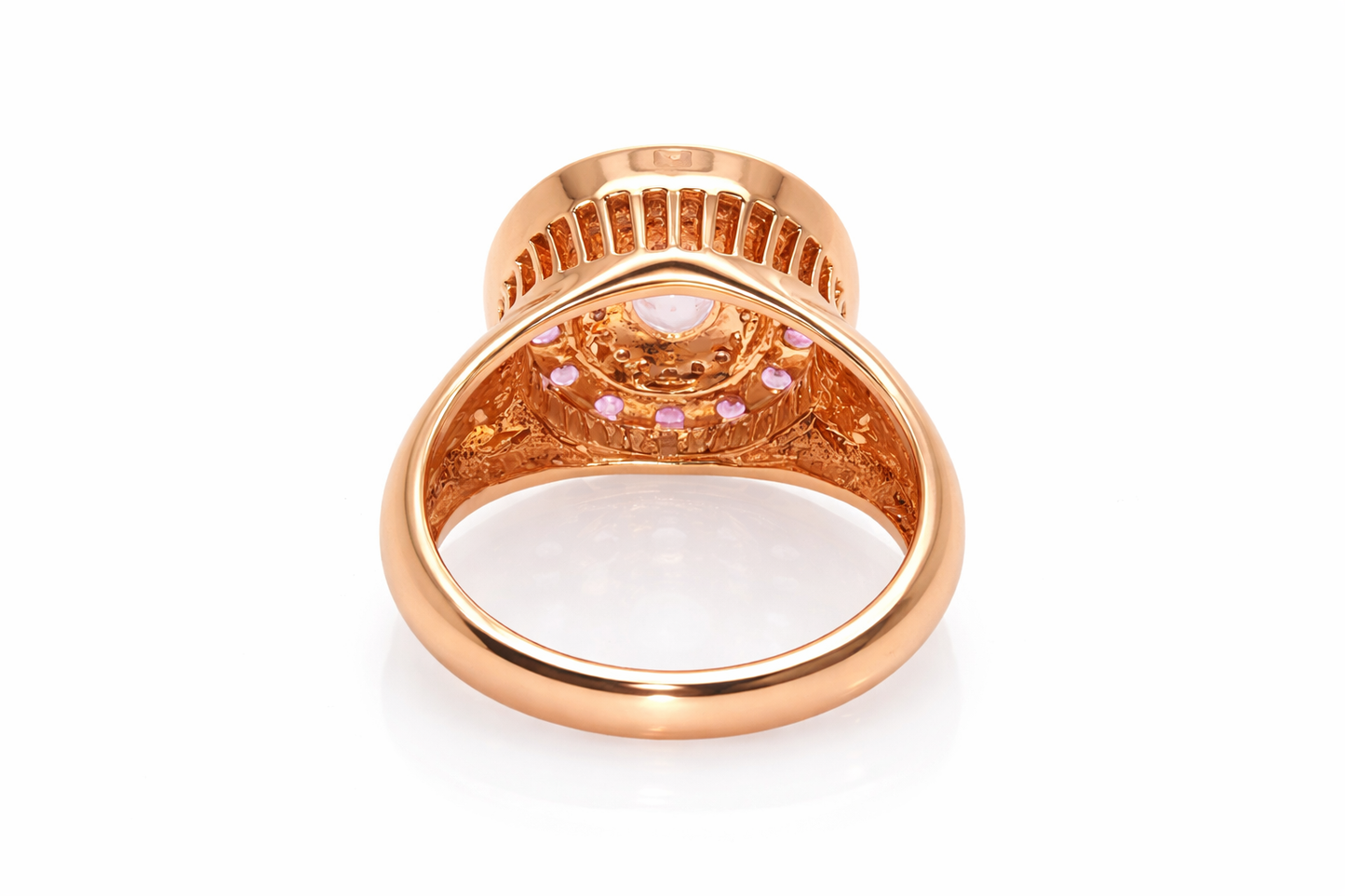 Morganite- Pink Sapphire - Rose Gold Plated Ring