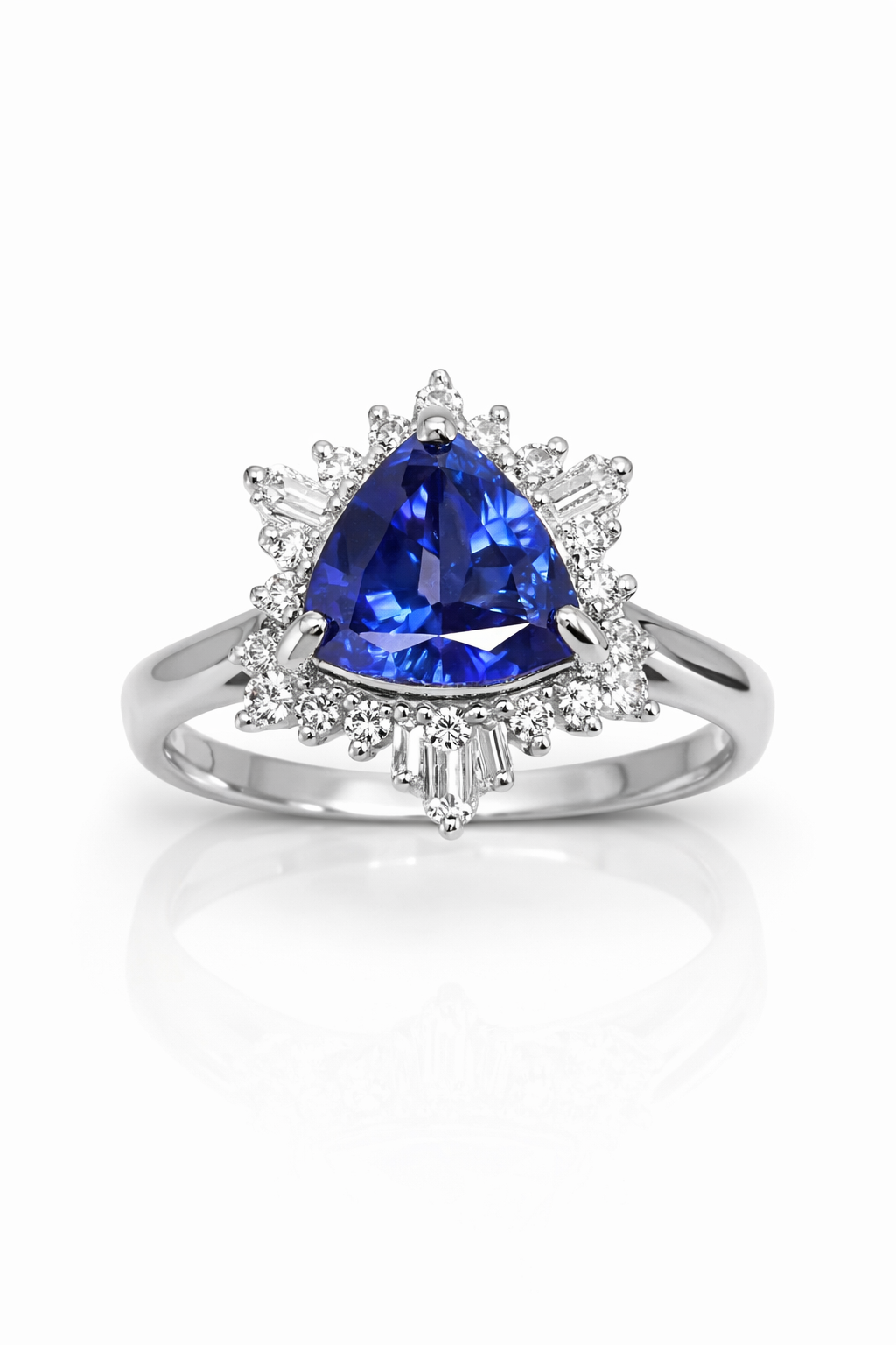TANZANITE TRILIAN RING GORGEOUS COLLECTION TOP D BLOCK
