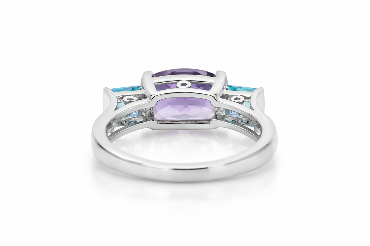 925 Amethyst - Blue Topaz Ring - 5DOT30 cts