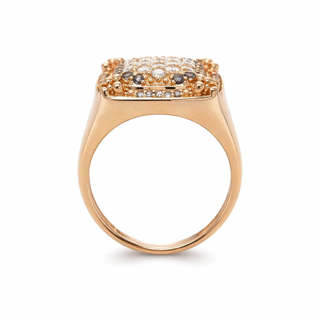 Color Change Garnet- Diamond Ring