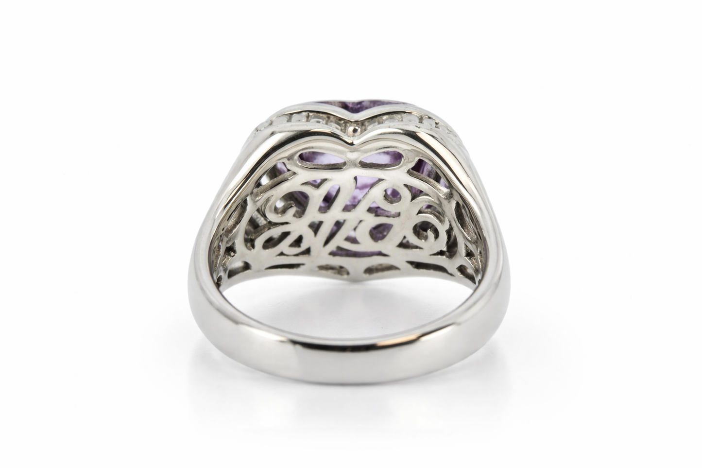925 Rose De France - White Topaz- Ring - 4.44 cts
