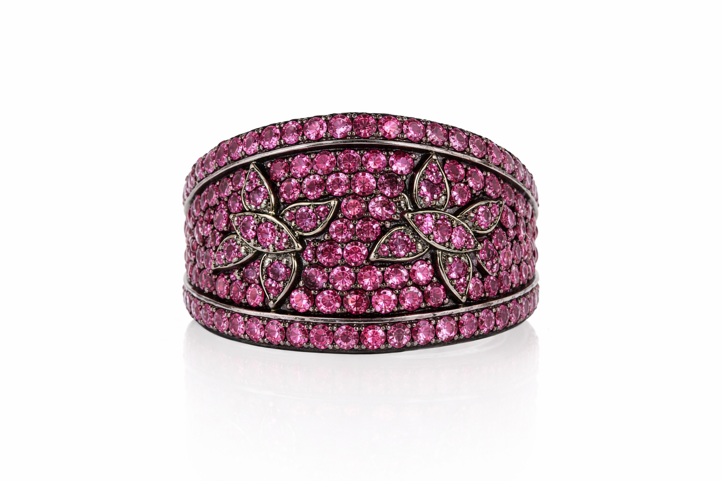 925 SS Synthetic Ruby Ring - 2.10 cts