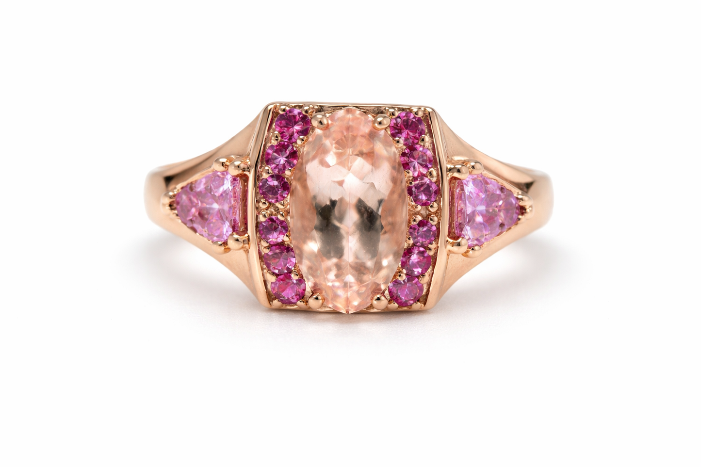 Morganite - Pink Sapphire Ring