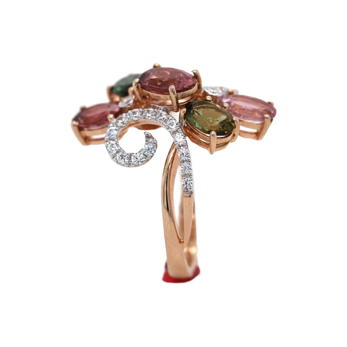 Tourmaline- White Topaz Ring