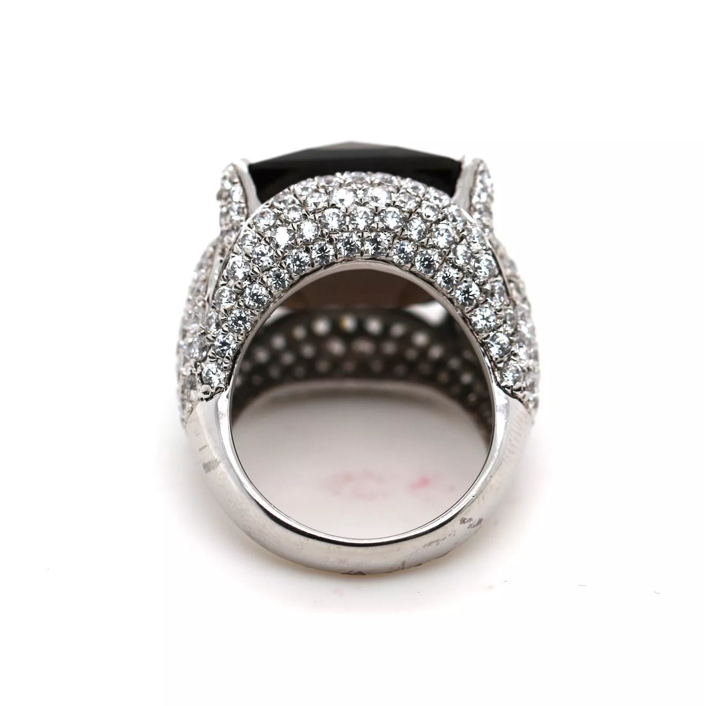 925 Sterling Silver - Smokey Quartz - White Topaz Ring DOT