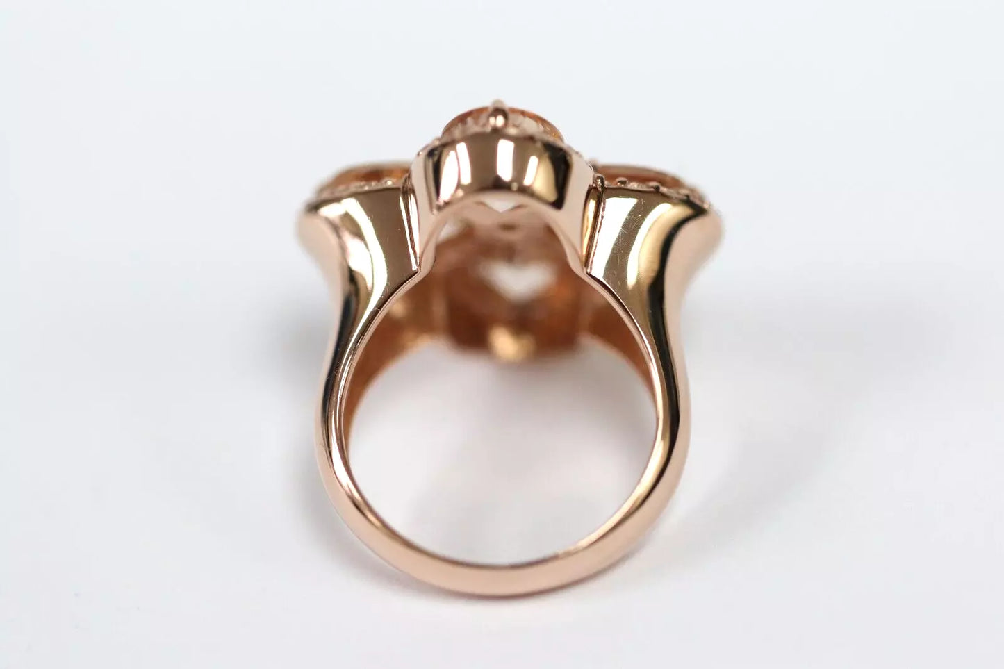 Morganite - Sapphire - Rose Gold Plated Ring