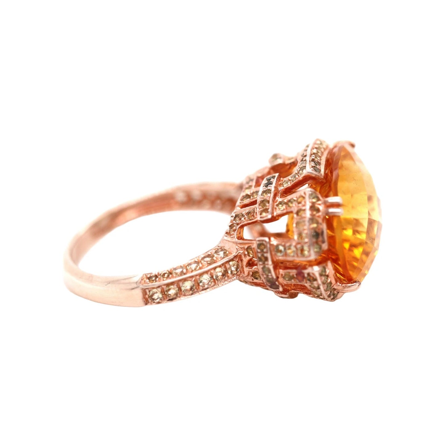 925 Vermeil Citrine Ring - 9DOT76 cts