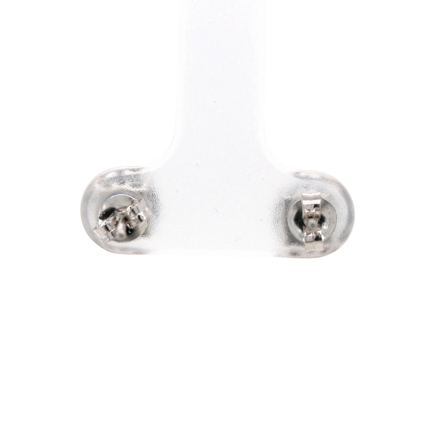 14K BLUE SAPPHIRE ROUND STUD EARRING 6MM, 1.97 CTS