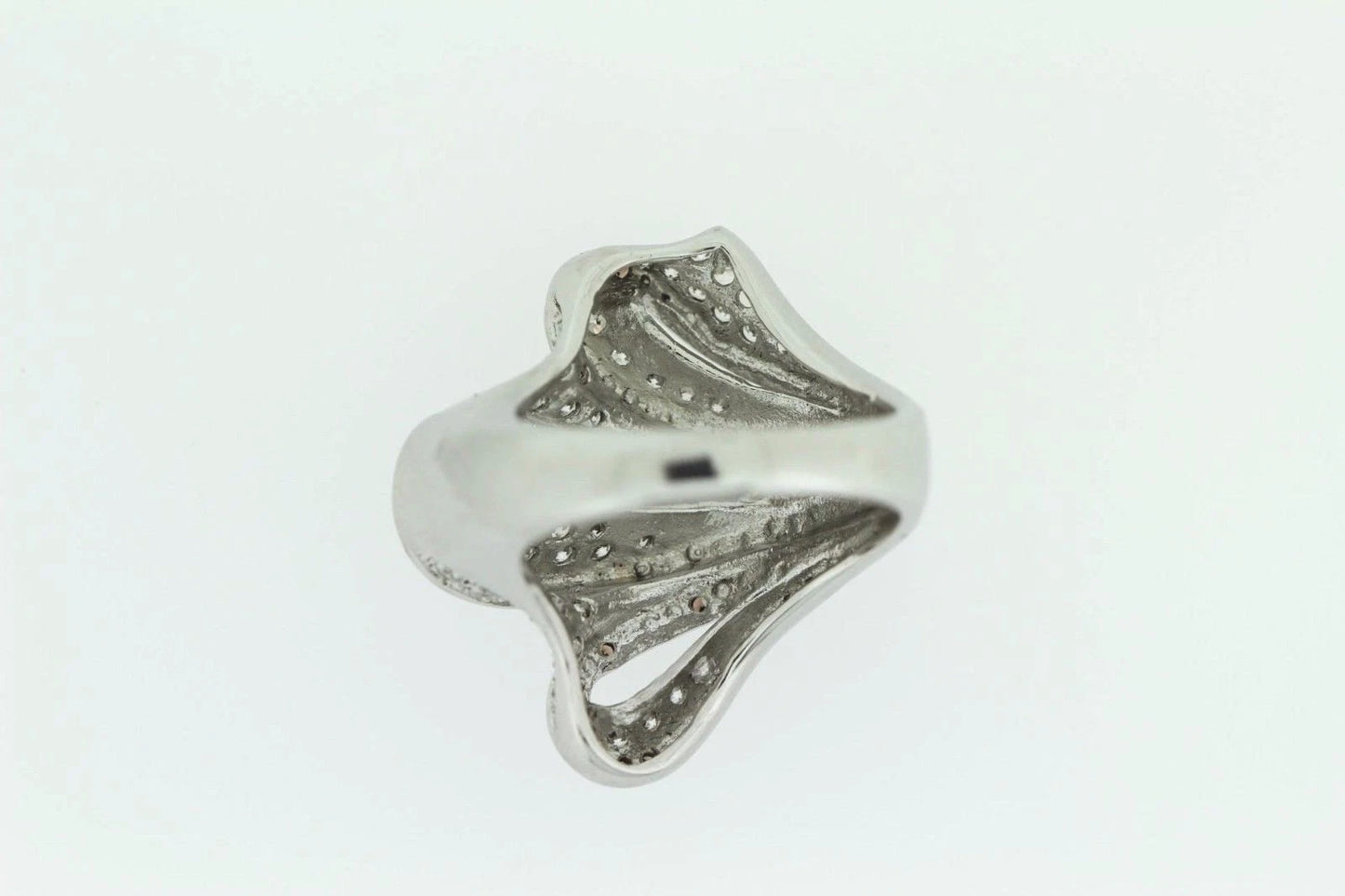 925 Brown Cubic Zirconia - White Topaz Ring -2DOT29 cts