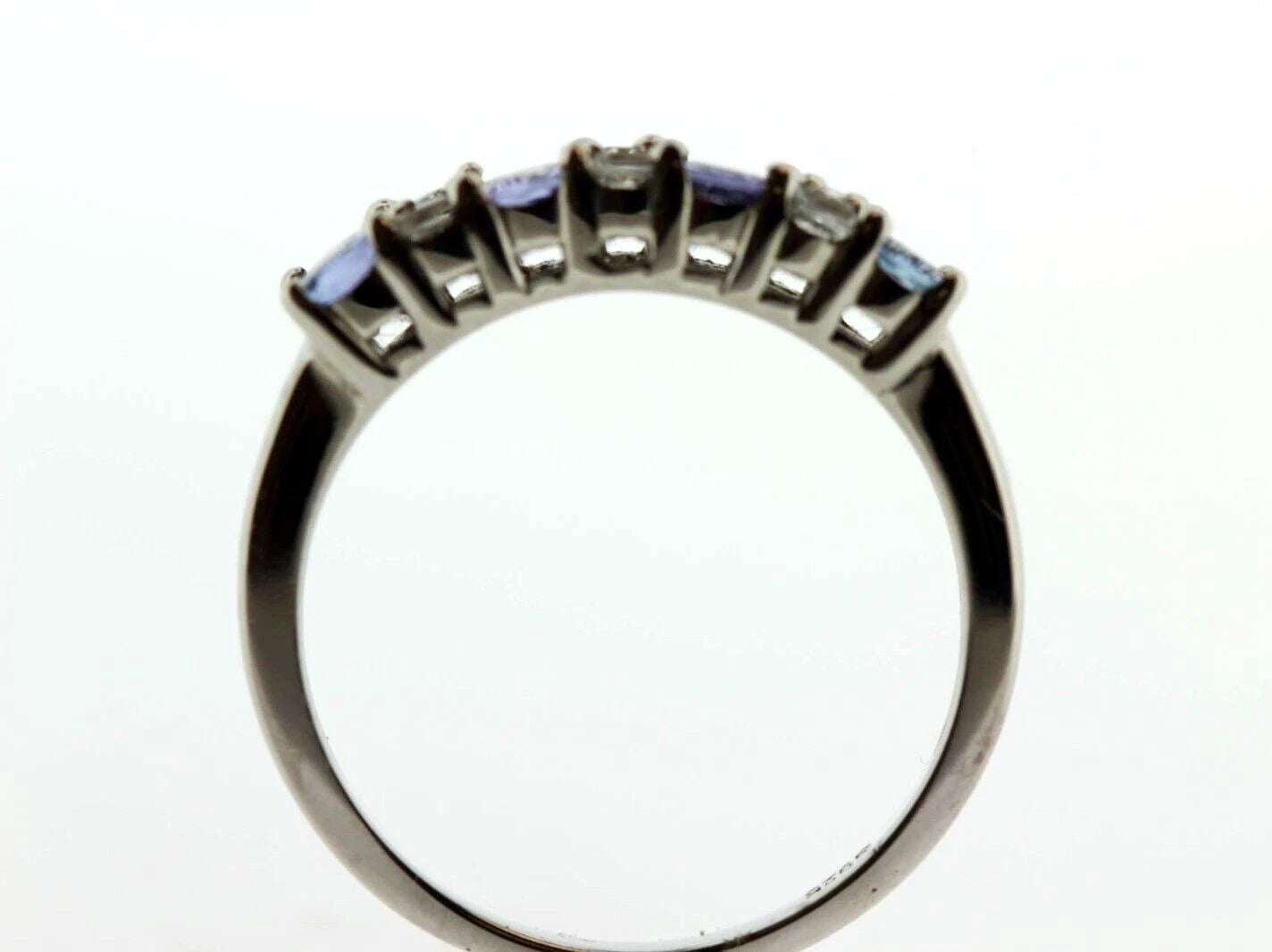 Tanzanite - White Topaz Silver Ring