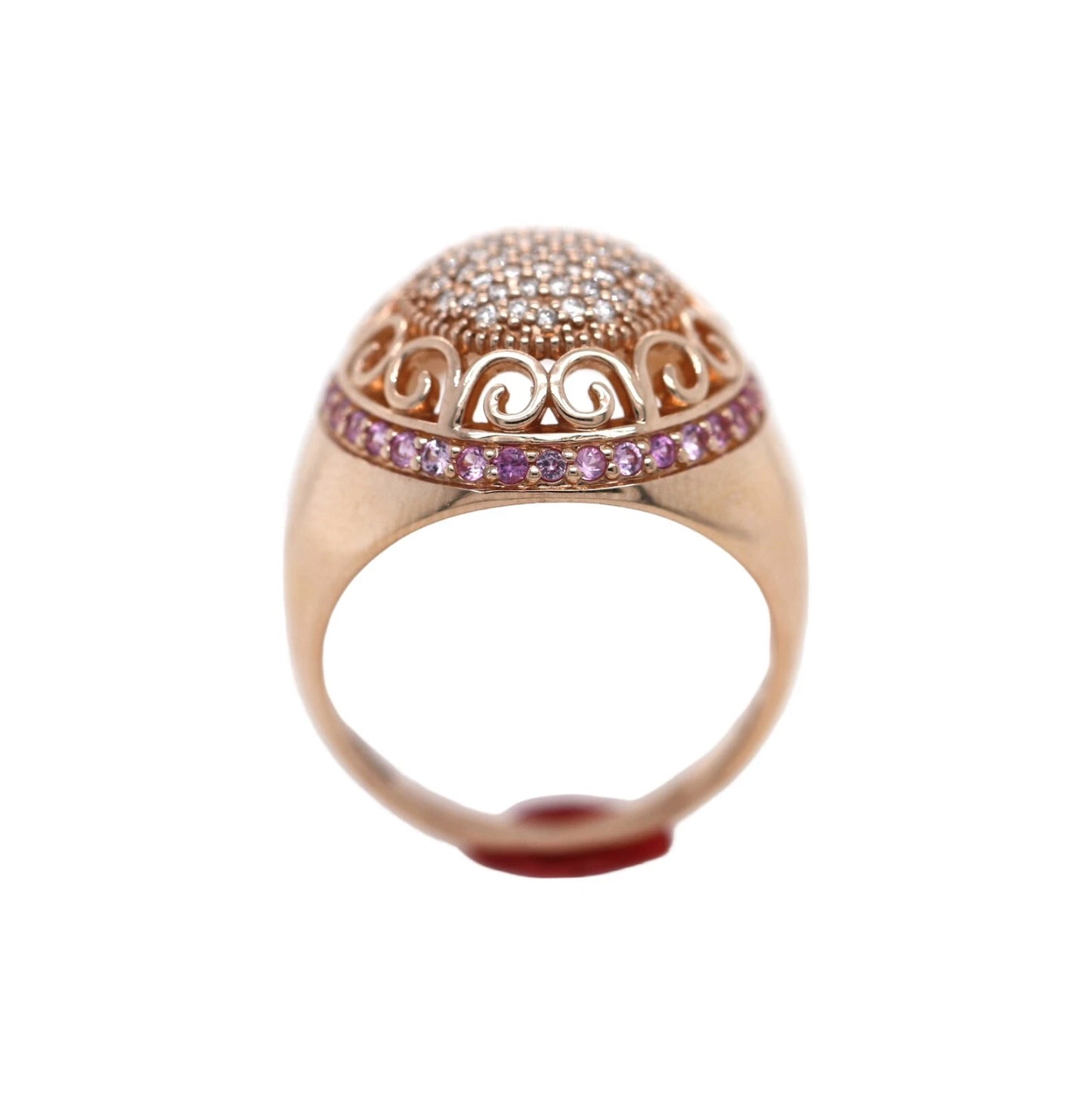 Unique Pink Sapphire - Diamond Ring