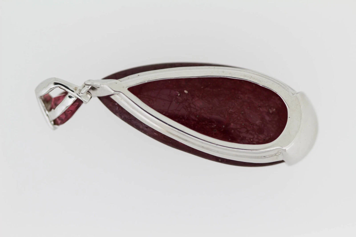 925 SS Glass Filled Ruby w-Pink Tourmaline Pendant- 41DOT90 cts