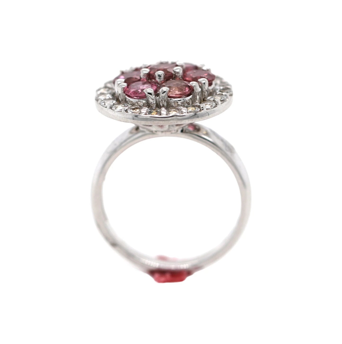 925 Pink Tourmaline - White Topaz Ring - 2DOT20 cts