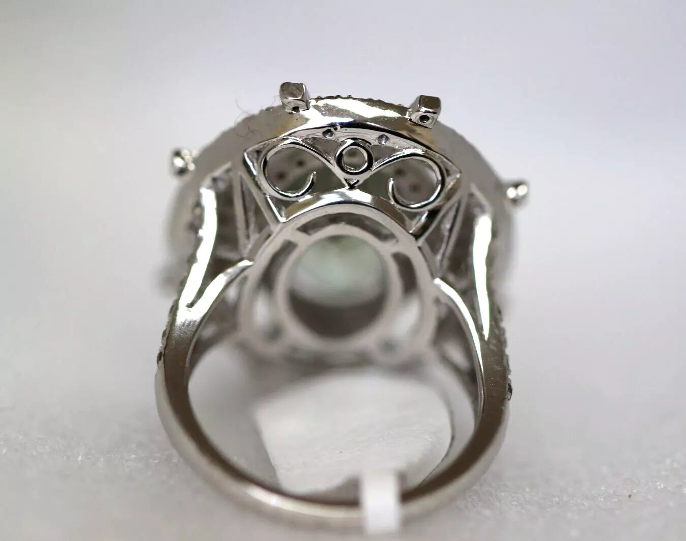 Green Amethyst / White Topaz / Silver Ring