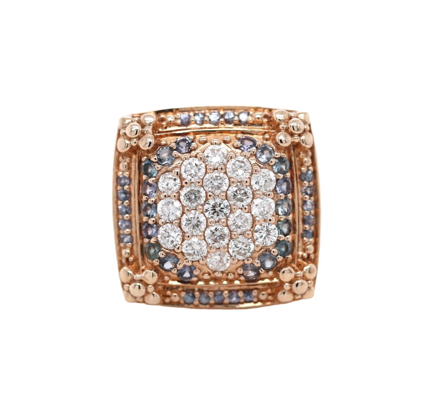 Color Change Garnet- Diamond Ring