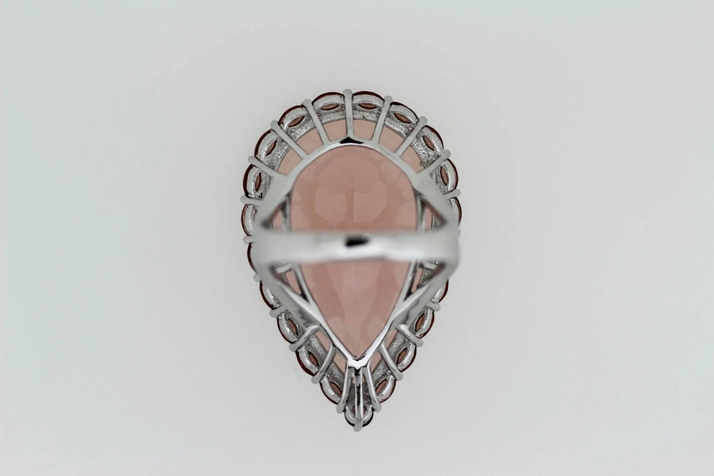 925 Orange-Pink-Aqua Chalcedony w- Garnet & Rhodolite Ring-19DOT50 cts