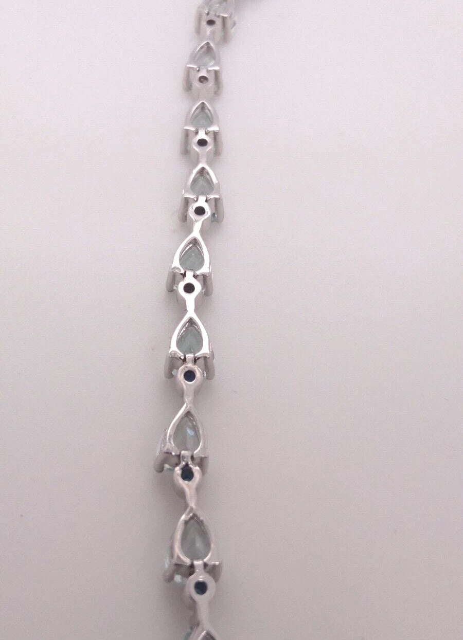 Elegance Aquamarine- Sapphire Bracelet