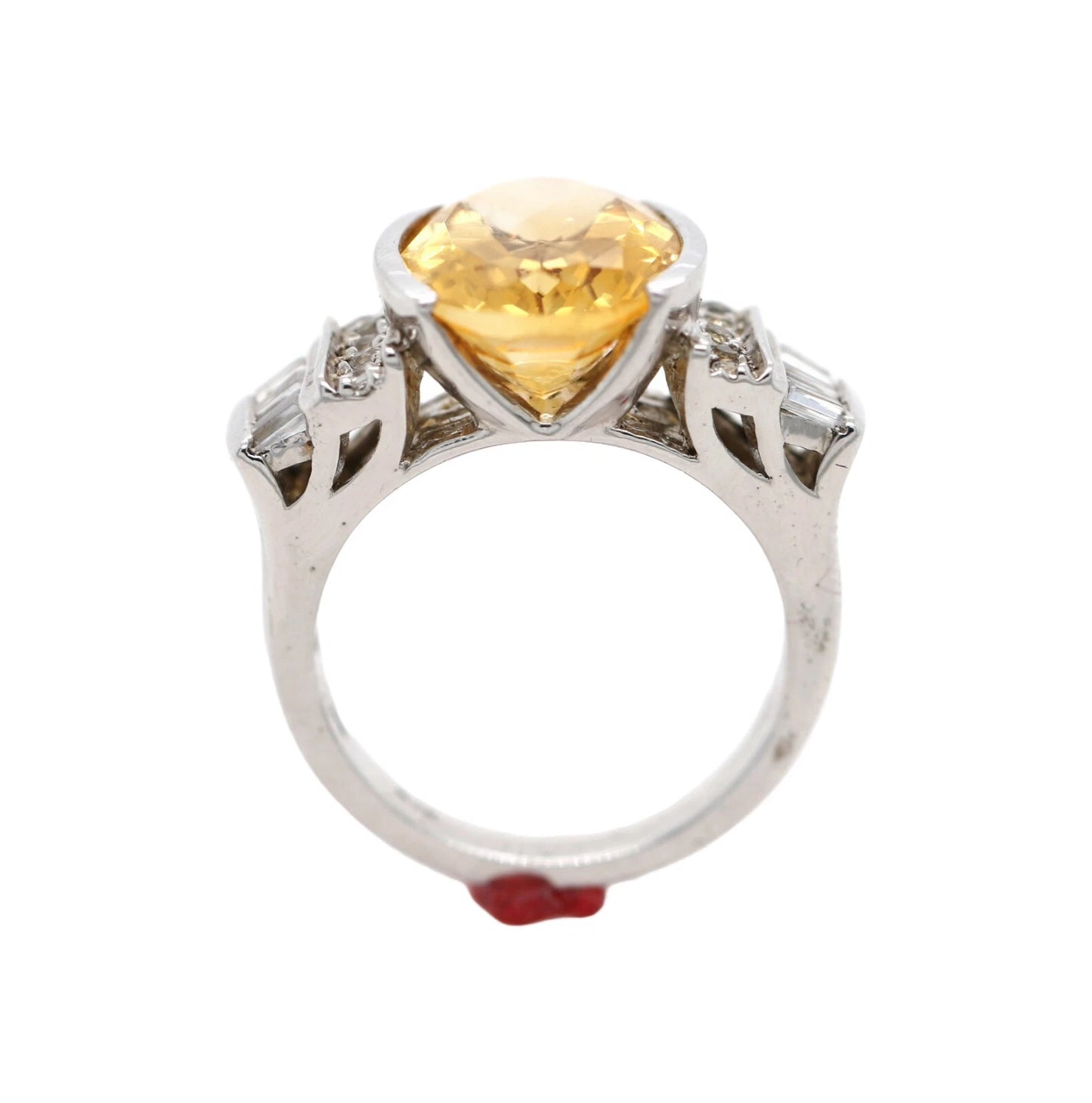 Citrine - Cubic Zirconia - White Topaz Ring