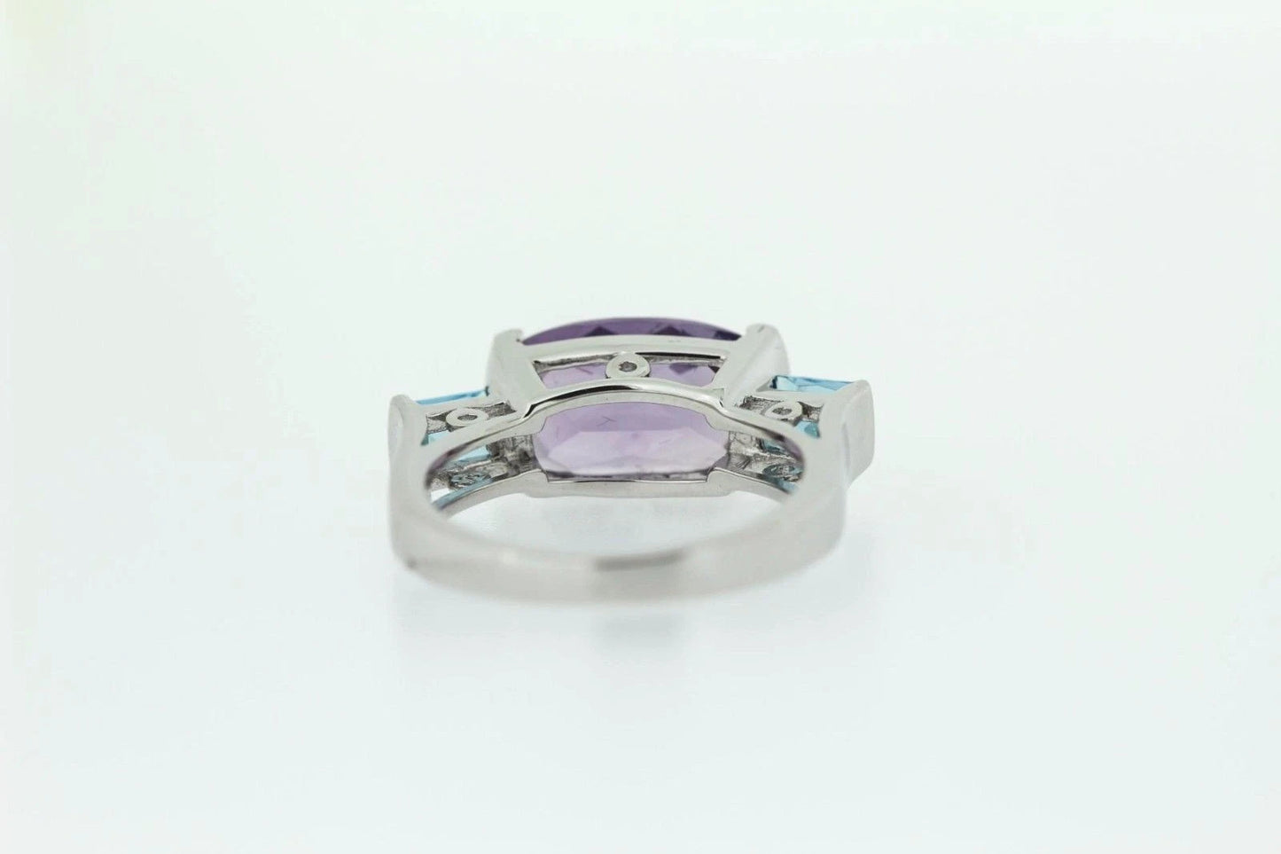925 Amethyst - Blue Topaz Ring - 5DOT30 cts