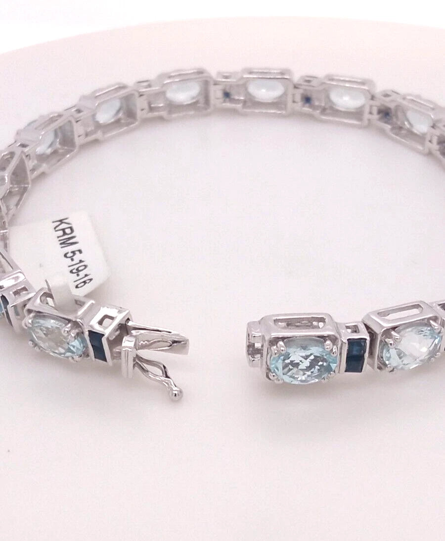 Nice Aquamarine- Sapphire Bracelet