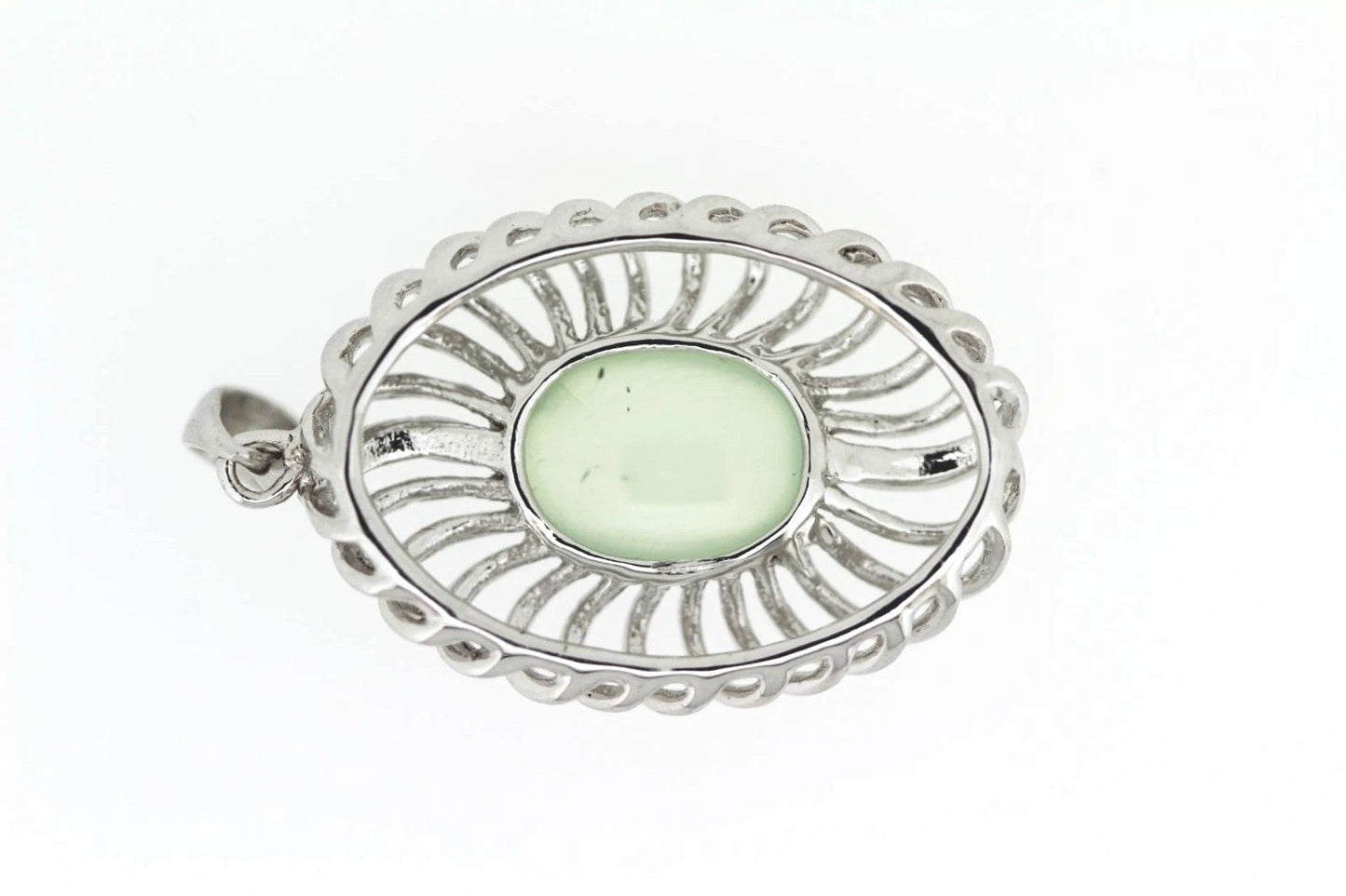 925 Prehnite Pendant - 4DOT00 cts