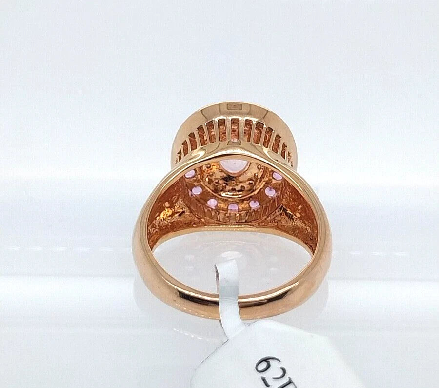 Morganite- Pink Sapphire - Rose Gold Plated Ring