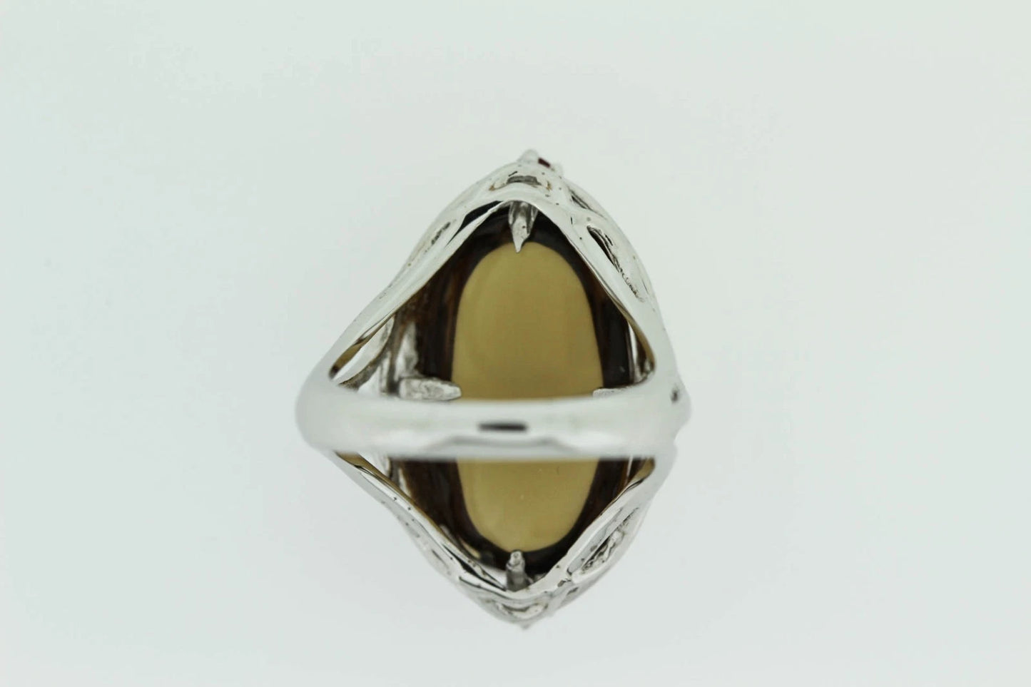 925 Cognac Quartz - Ruby Ring - 12DOT60 cts