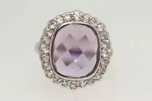 Ring-925 Rose De France - White Topaz Ring - 6DOT57 cts