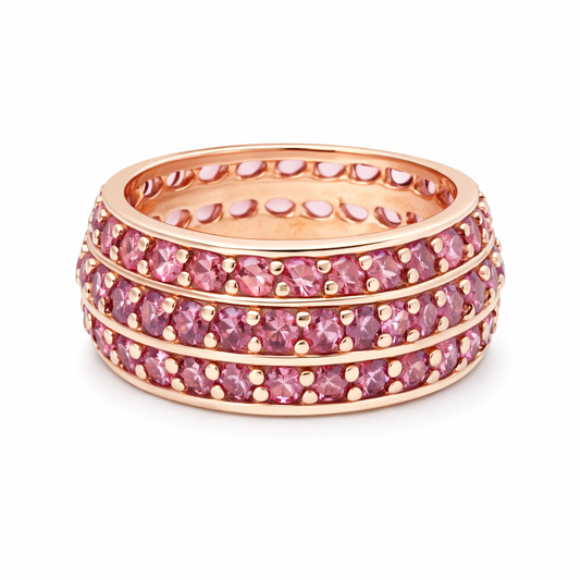 925 Color Change Garnet Silver Ring