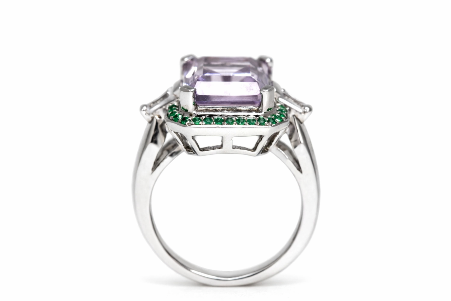 tsavorite and Amethyst Ring