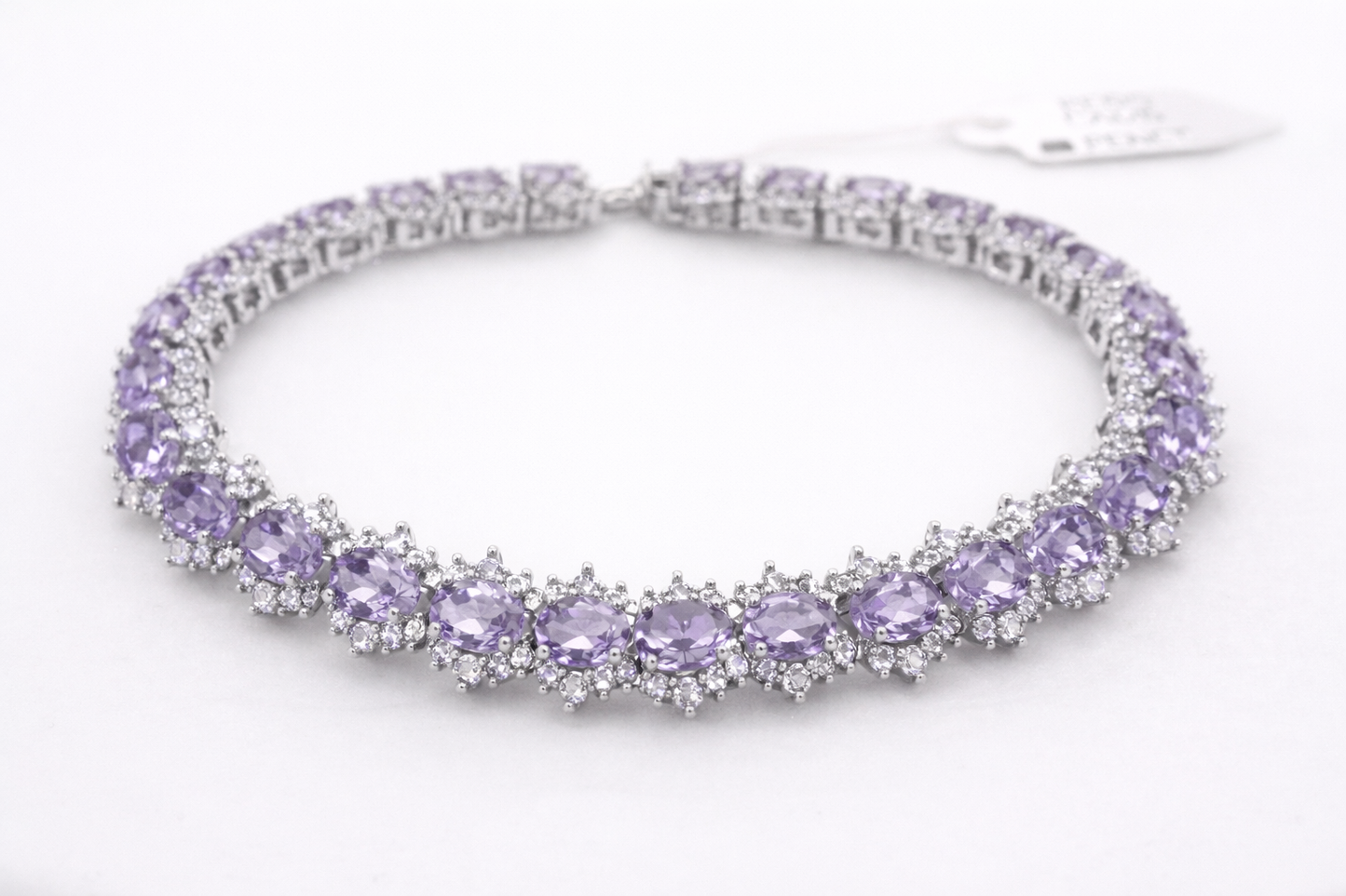 Amethyst- White Topaz Bracelet