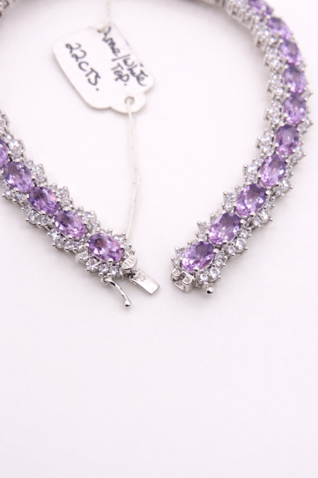 Amethyst- White Topaz Bracelet