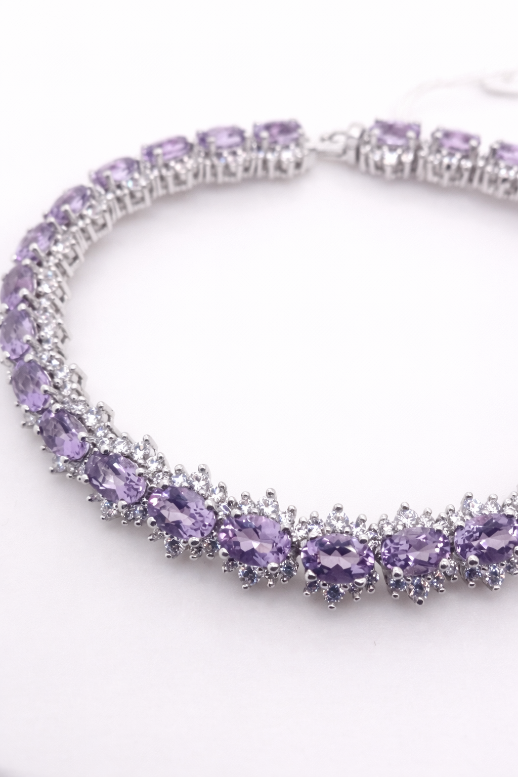 Amethyst- White Topaz Bracelet
