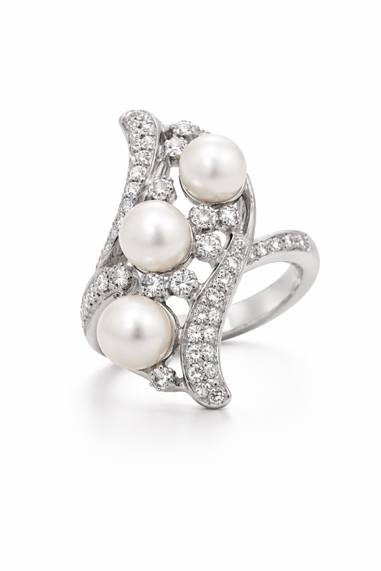 Perfect Pearl - White Topaz Ring