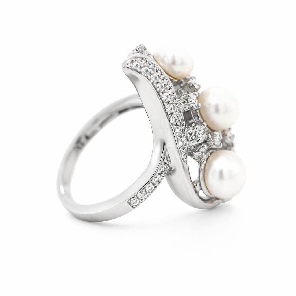 Perfect Pearl - White Topaz Ring