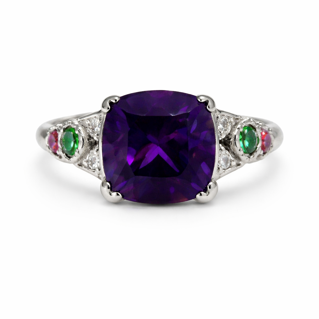 Gorgeous Amethyst- Tourmaline Ring