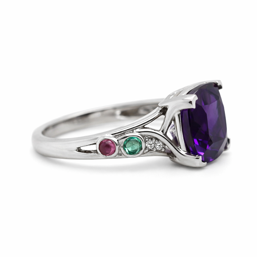 Gorgeous Amethyst- Tourmaline Ring