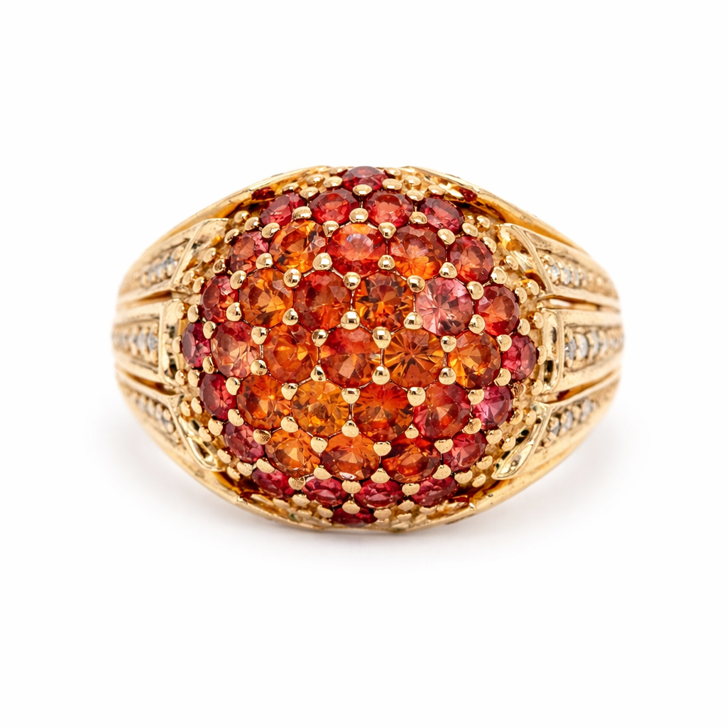 Red Sapphire - Diamond Ring