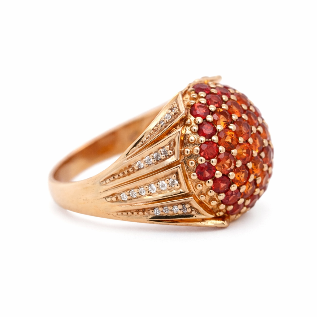 Red Sapphire - Diamond Ring