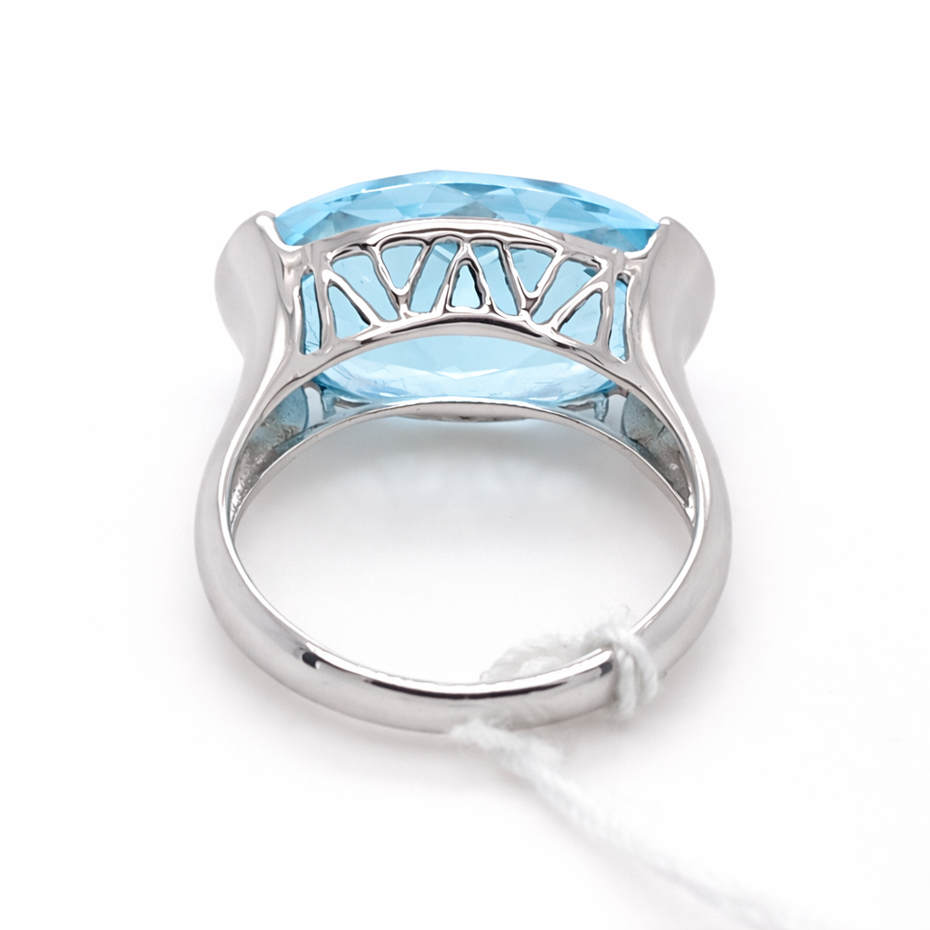 925 Sky Blue Topaz Ring