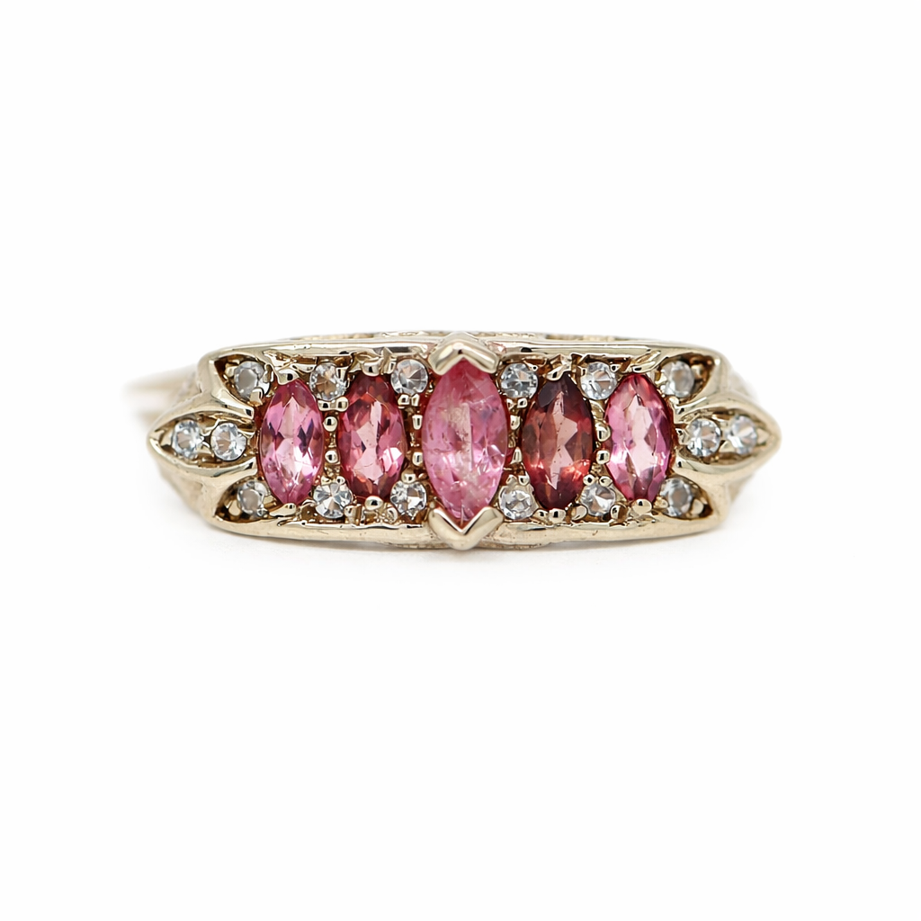 Tourmaline - White Topaz Ring