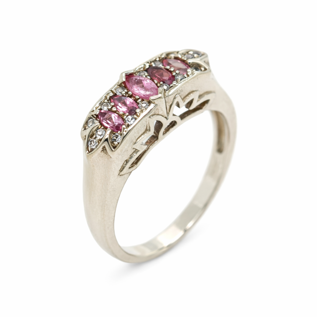 Tourmaline - White Topaz Ring