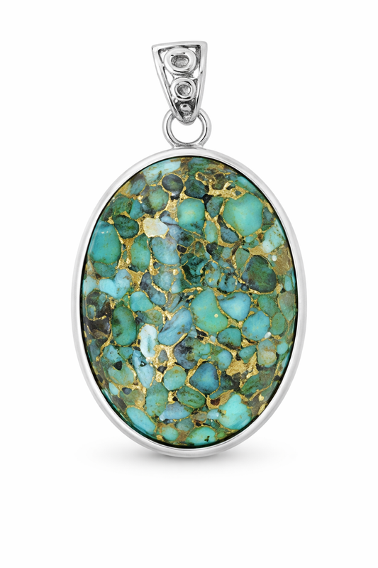 925 Turquoise Pendant - 33DOT06 cts