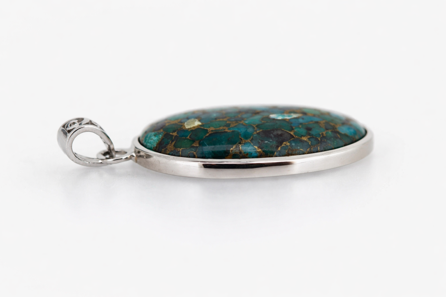 925 Turquoise Pendant - 33.06 cts