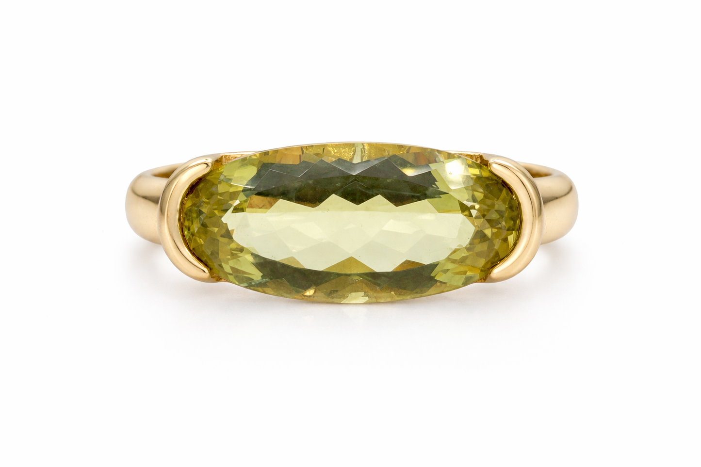 Lemon Quartz- Orange Sapphire Ring