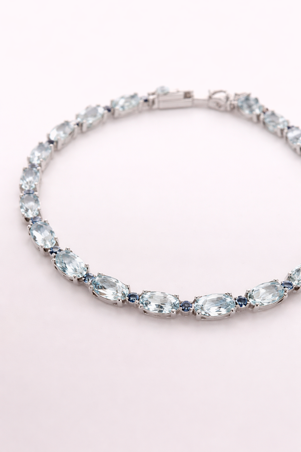Aquamarine- Sapphire Bracelet